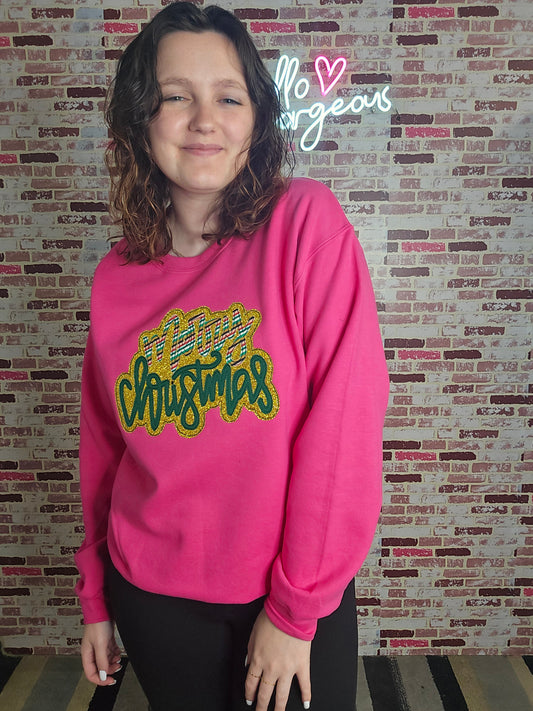 pink merry christmas