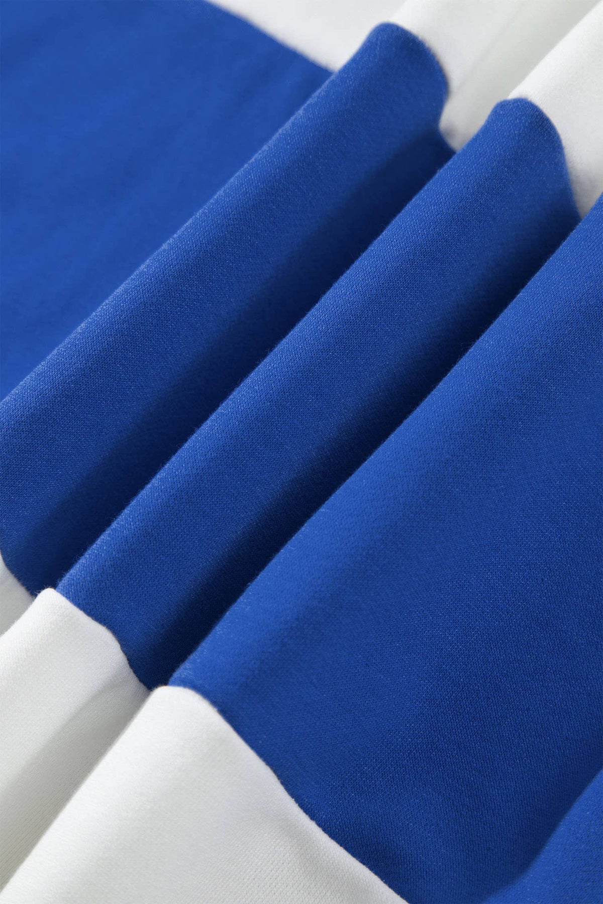 Blue & White Button Long Sleeve Sweatshirt