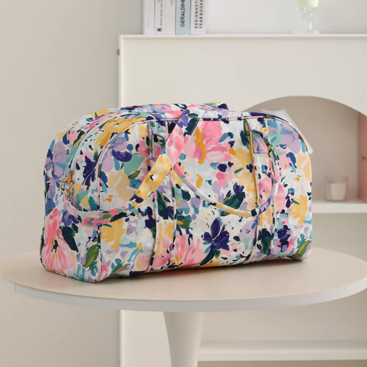Floral Weekender Duffel Bag Sunset Meadow