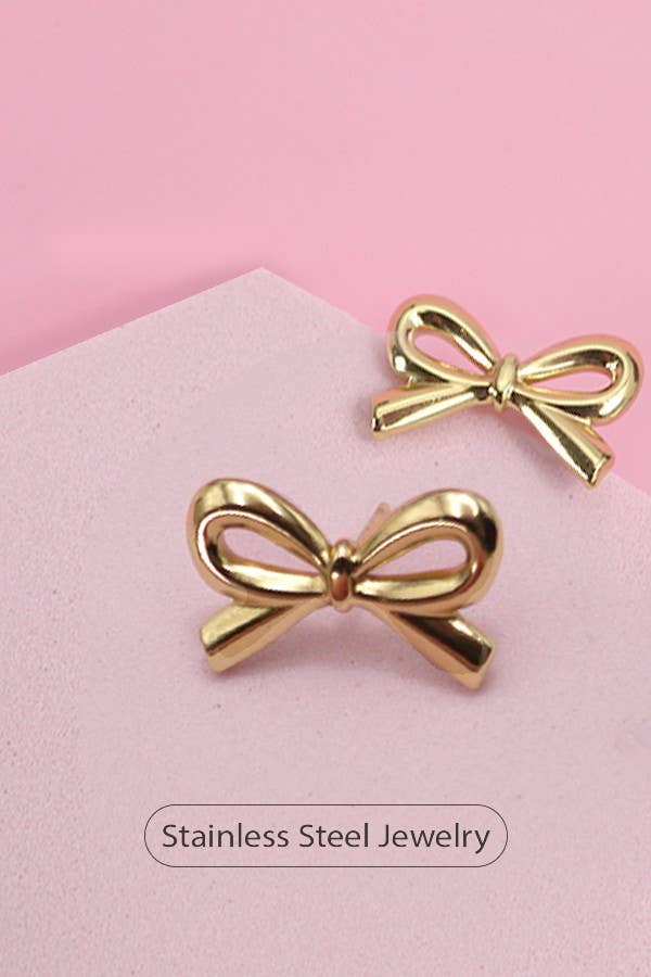 SMALL BOW STUD EARRINGS
