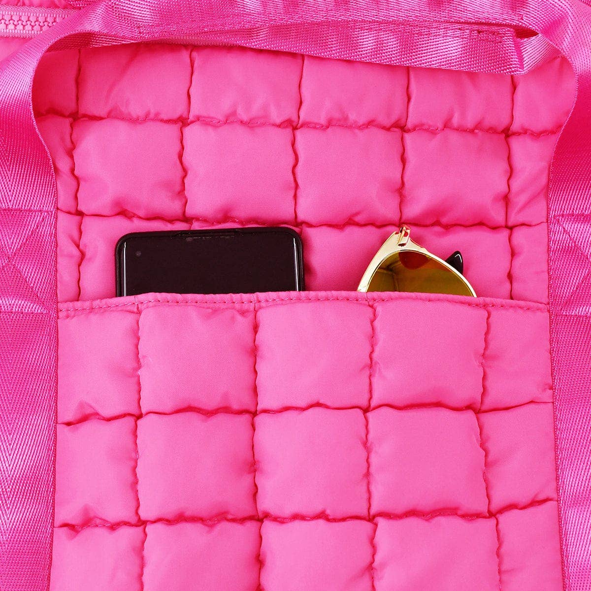 Quilted Puffer Weekender Bag