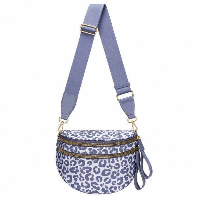 Nylon Leopard Sling/Crossbody Bag