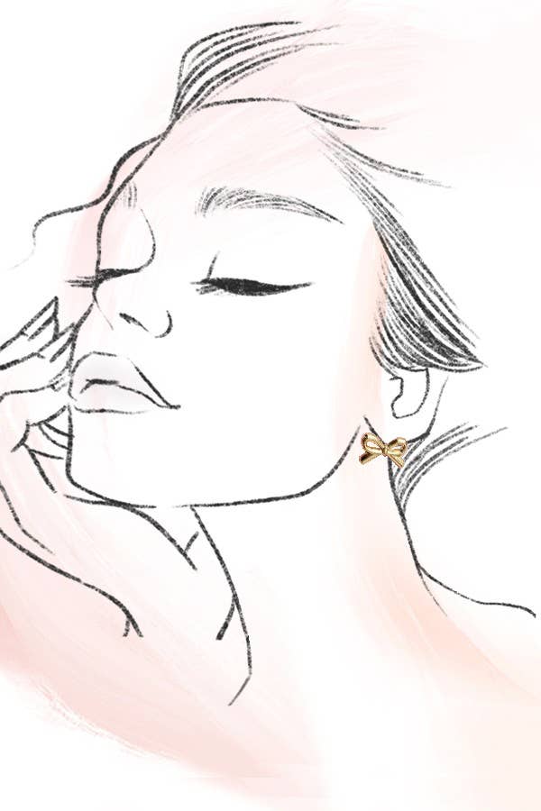 SMALL BOW STUD EARRINGS