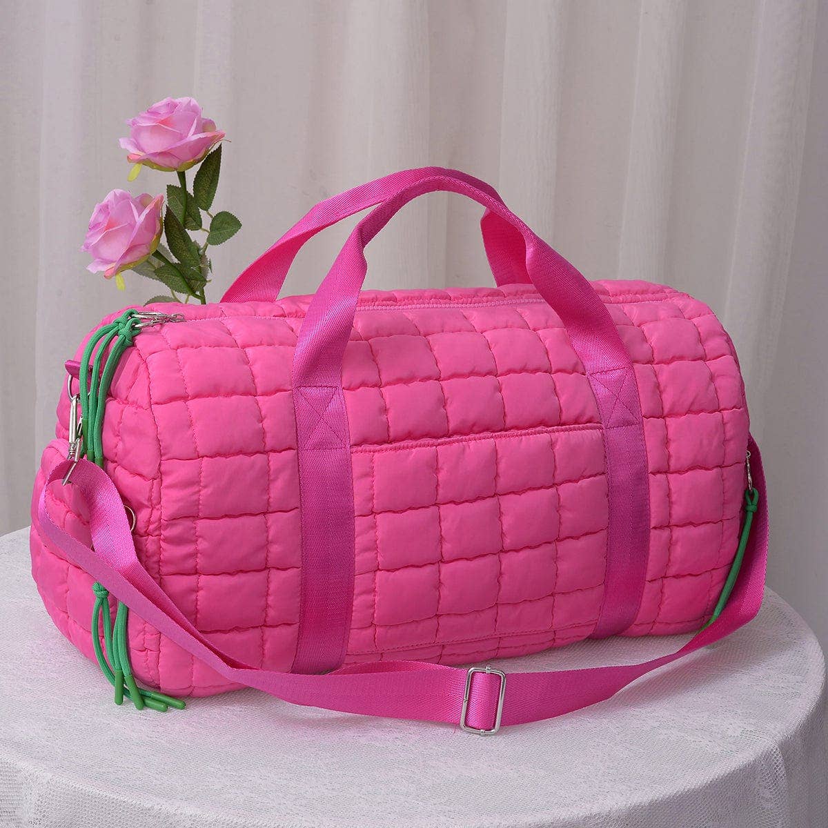 Quilted Puffer Weekender Bag