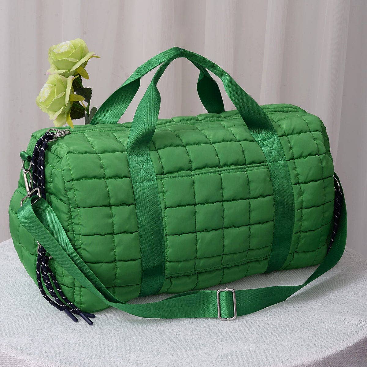 Quilted Puffer Weekender Bag