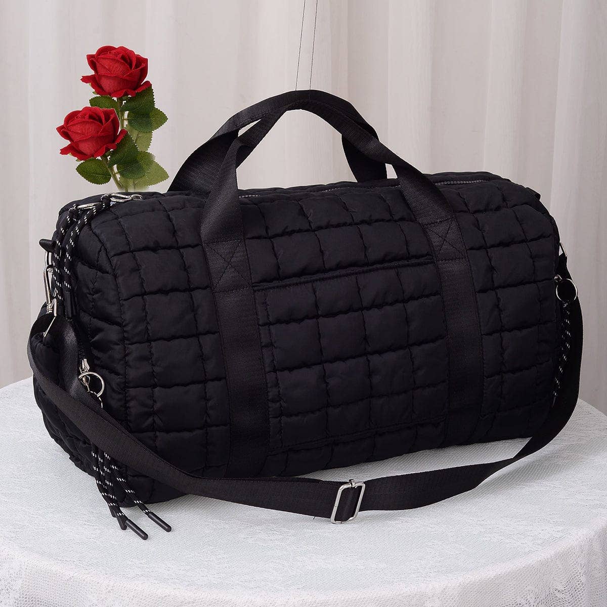 Quilted Puffer Weekender Bag