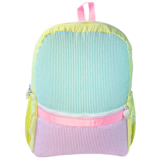 1989 Seersucker Medium Backpack w/ Pocket