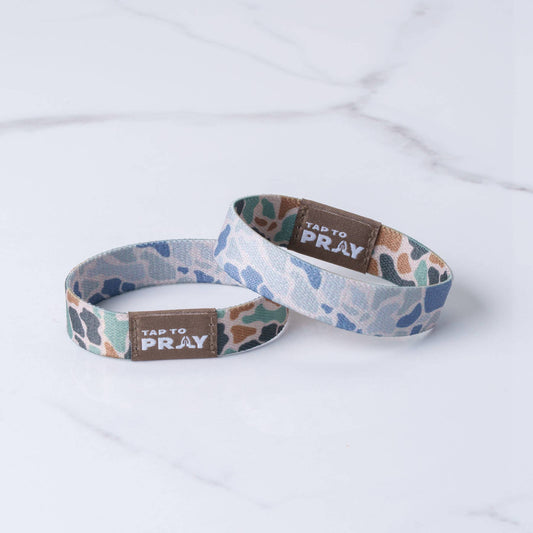 Tap To Pray™ Wristbands - River Rock Camo Classic & Sage