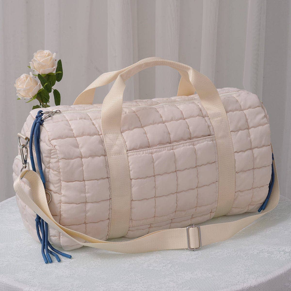 Quilted Puffer Weekender Bag