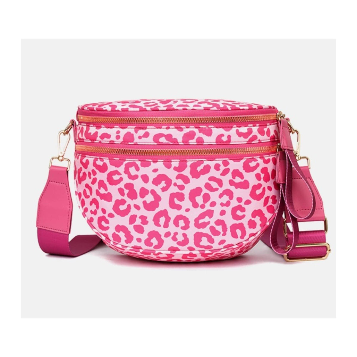 Nylon Leopard Sling/Crossbody Bag