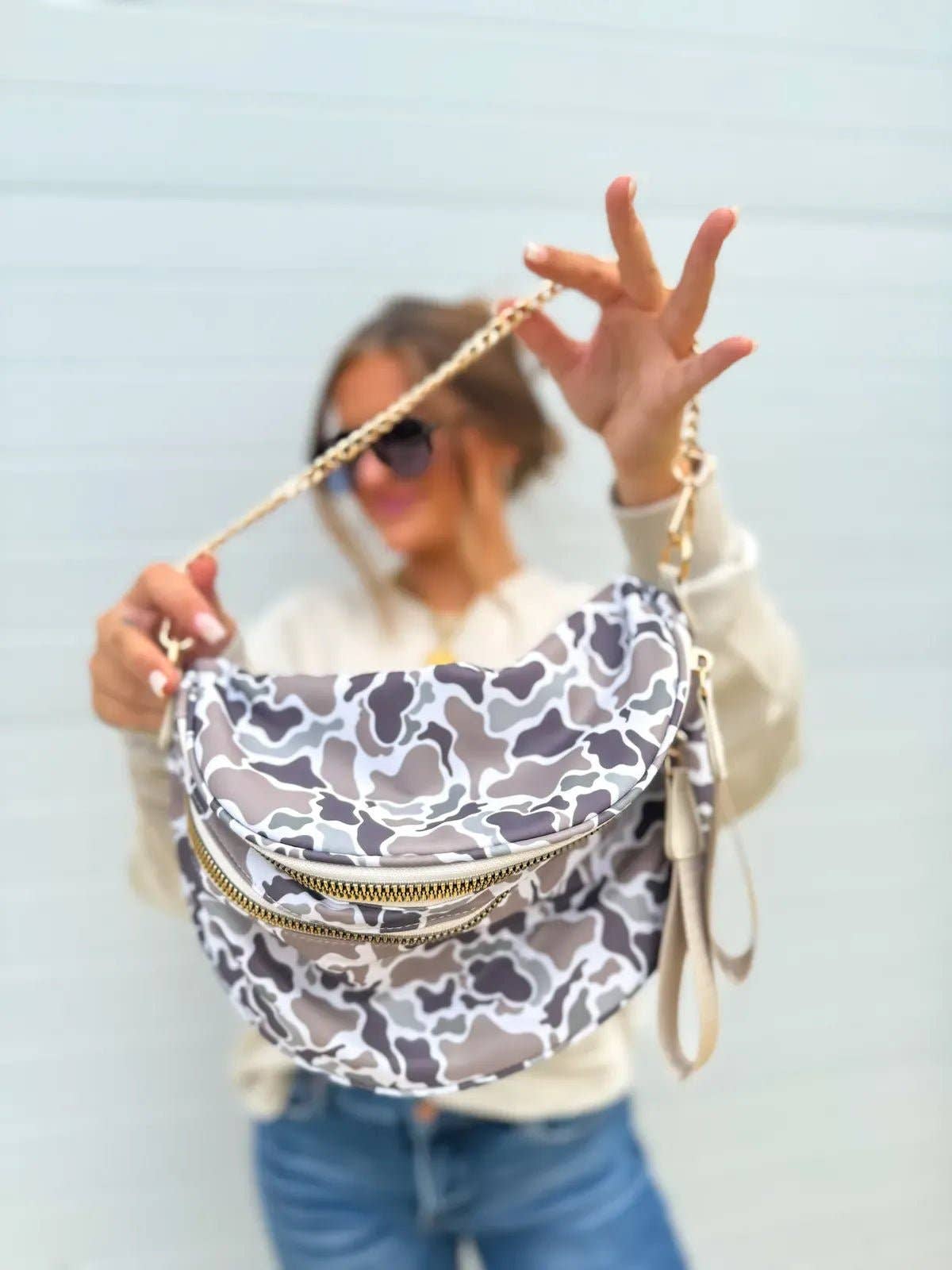 Camo Jungle Nylon Sling/Crossbody Bag