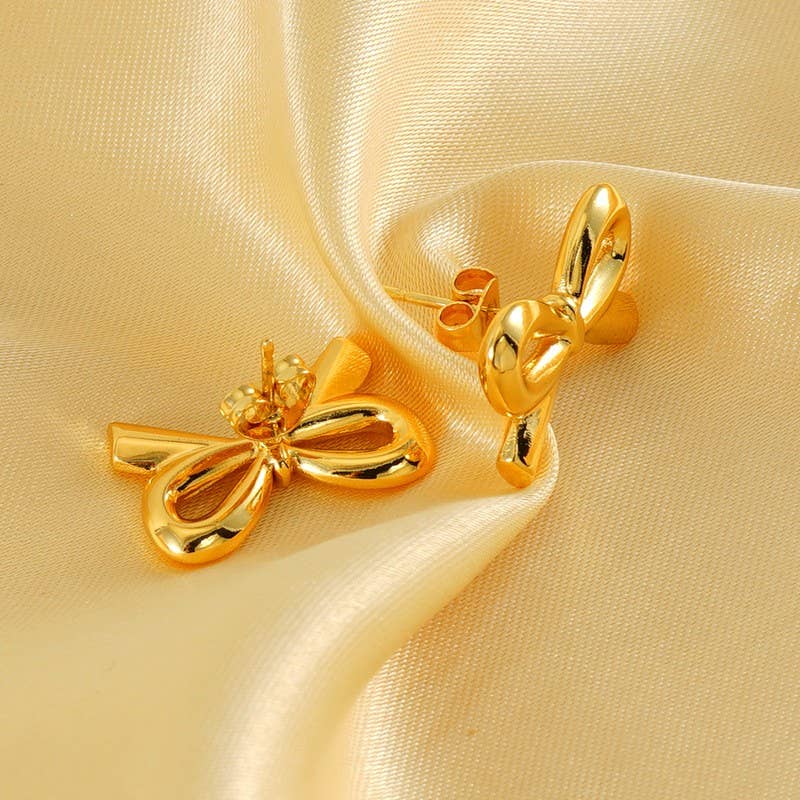 SMALL BOW STUD EARRINGS