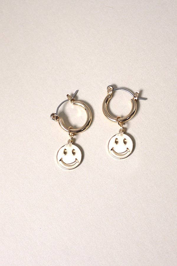 HOOP TRIO SMILEY EARRINGS