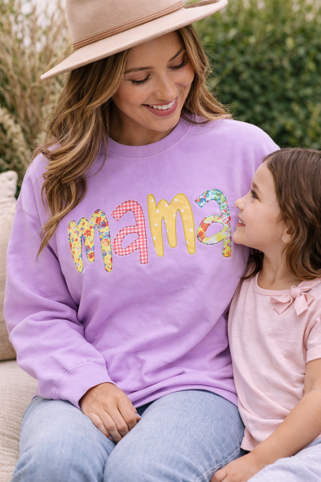 Personalized Name Appliqué Crewneck Sweatshirt – Custom Mama Pullover | Cozy Gift