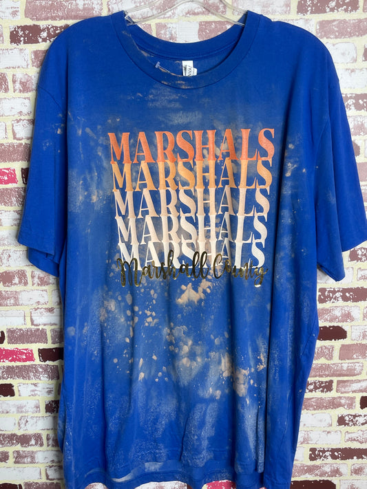 Distressed Stacked Marshals Graphic Tee