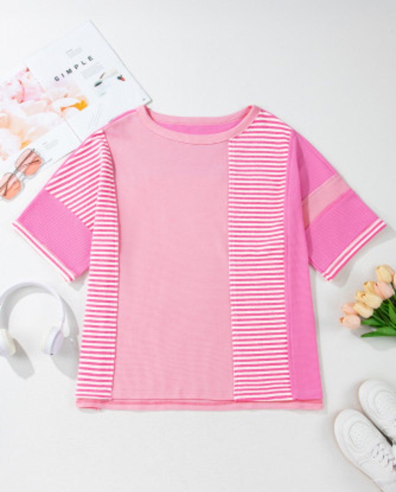 Women’s Pink Stripe Top