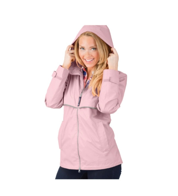 Women's New Englander Charles River Monogrammed Rain Jacket