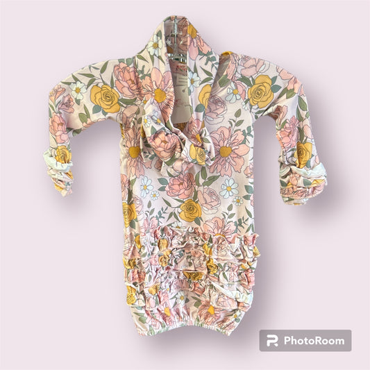 Floral baby Gown