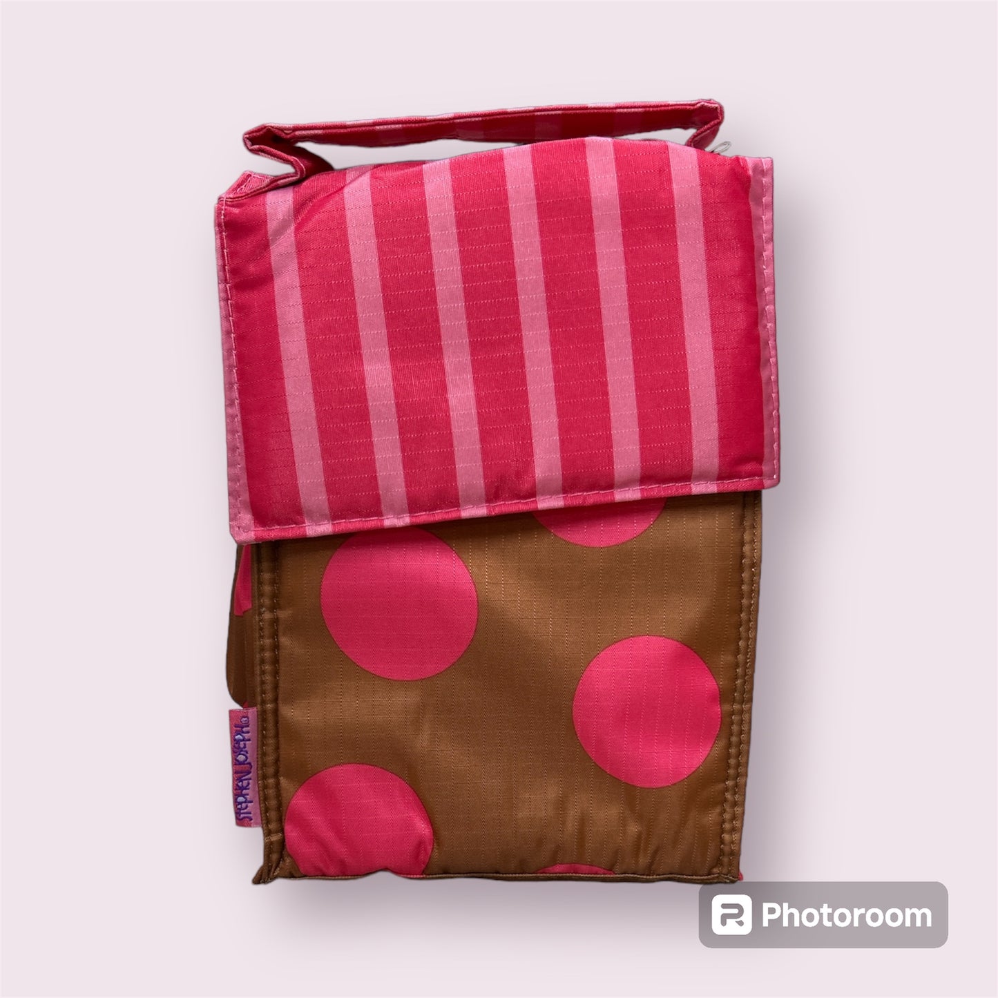 Stephen Joseph Pink and Brown Lunch Sack