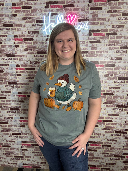 Goose with Fall Leaves Tee