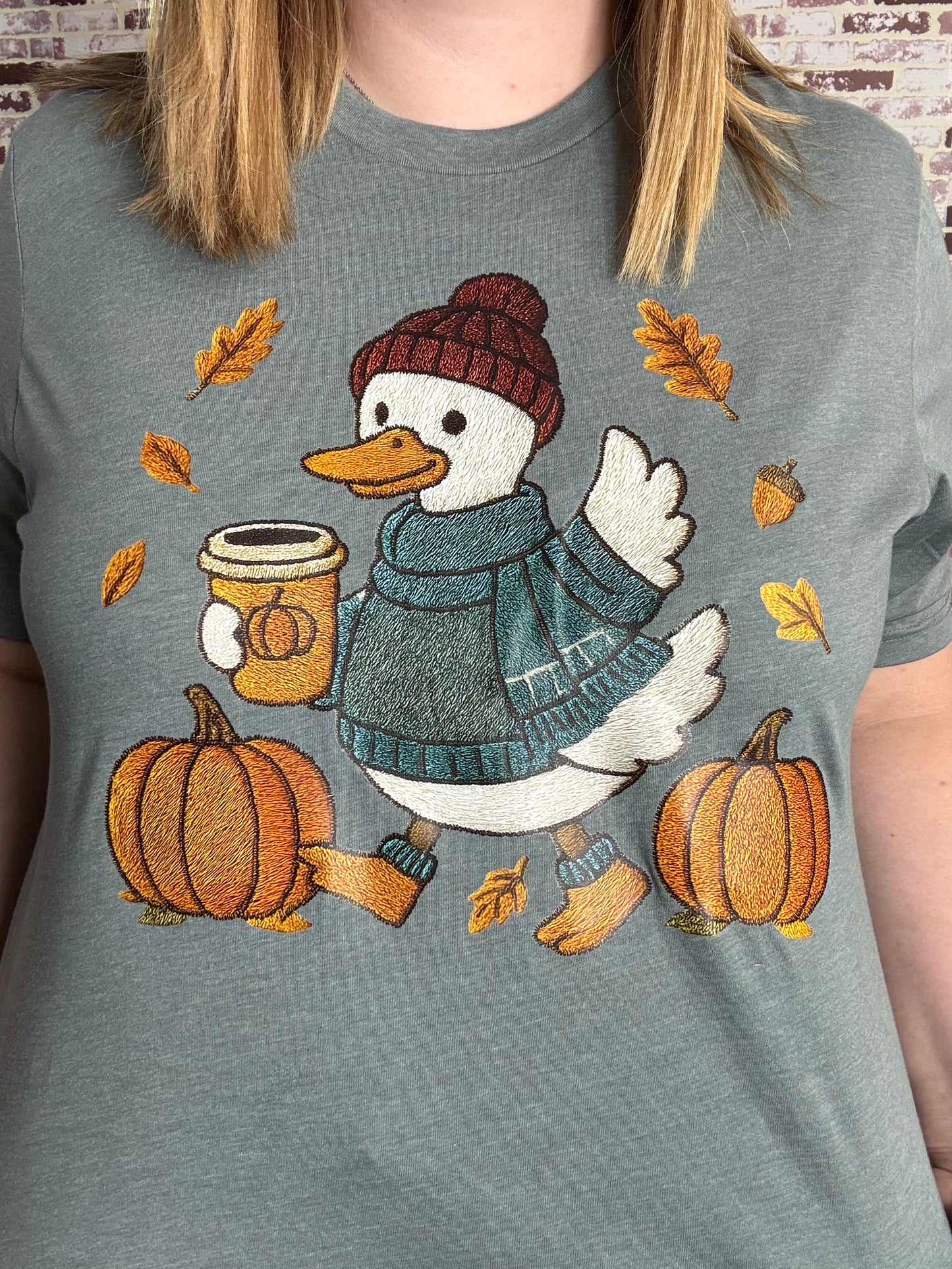 Goose with Fall Leaves Tee