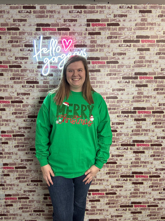 Merry Christmas Long Sleeve Tee