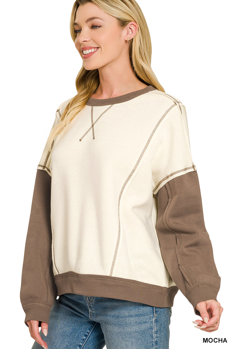Cream & Brown Crewneck