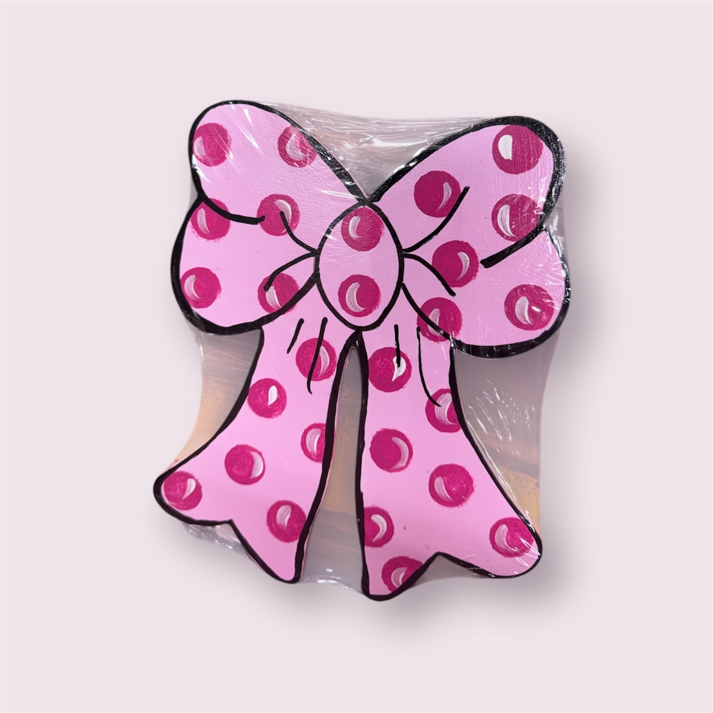 Pink Polka Dot Bow Interchangeable