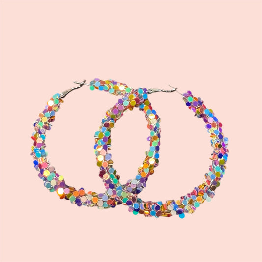Confetti Hoop Earrings