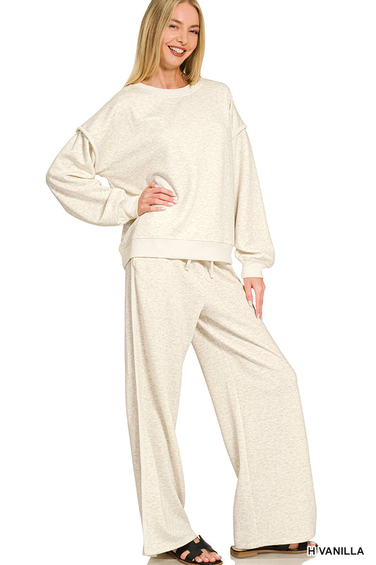 Heather Vanilla Two Piece Set