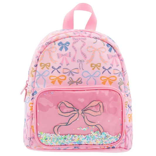 Pink Bow Mini Glitter Backpack