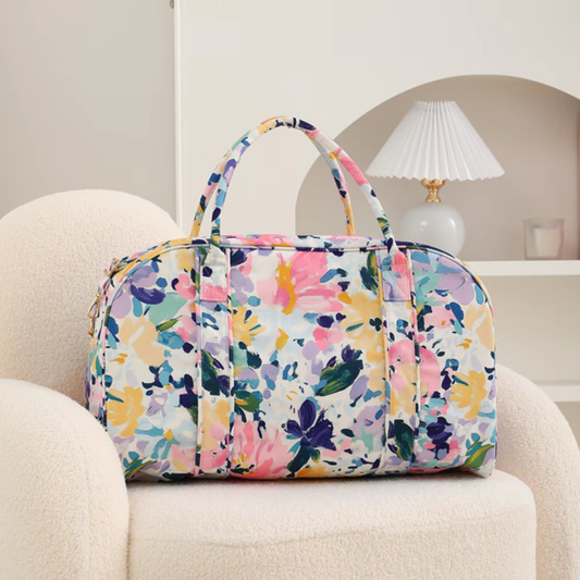 Floral Weekender Duffel Bag Sunset Meadow