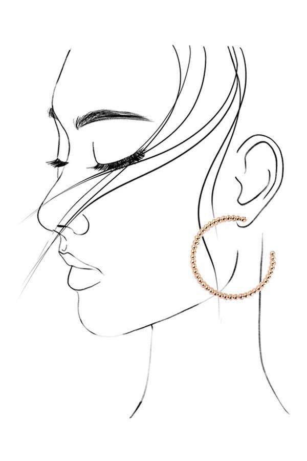 BALL HOOP TRIO EARRINGS