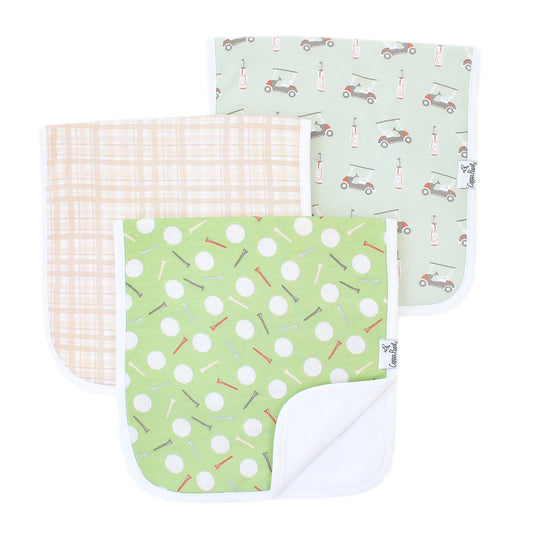 Bogey Set of Three Premium Burp Cloths