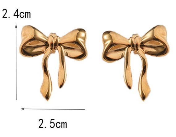 LARGE BOW STUD EARRINGS