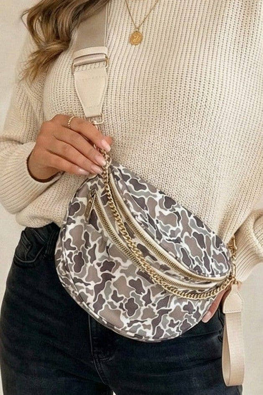 Camo Jungle Nylon Sling/Crossbody Bag