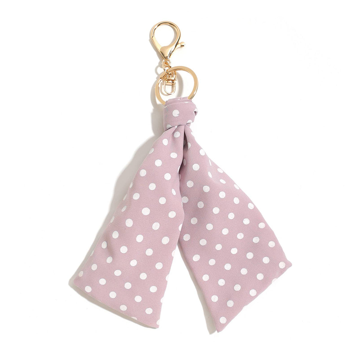 Polka‑Dot Bow‑Knot Keychain Bag Charm