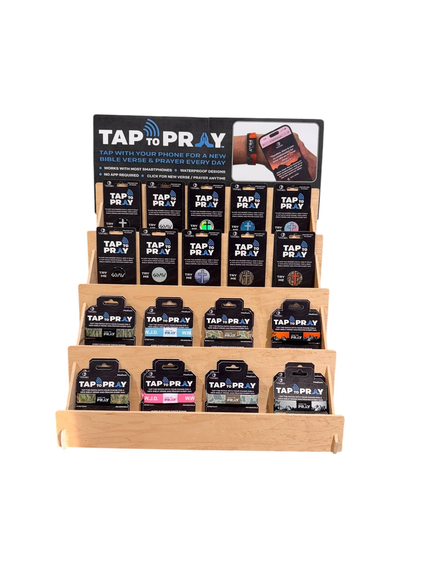 Tap To Pray™ Wristbands - Forest & Tree Bark Camo