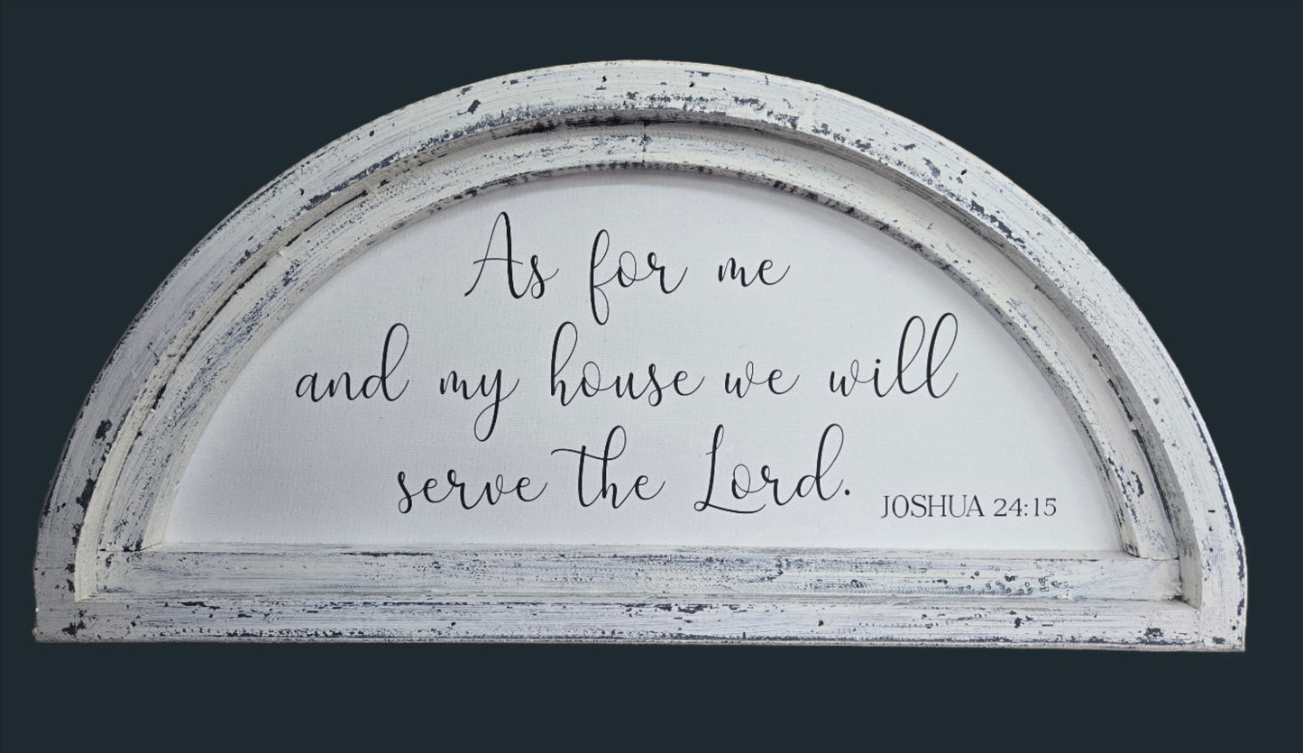 Serve the Lord Round Sign
