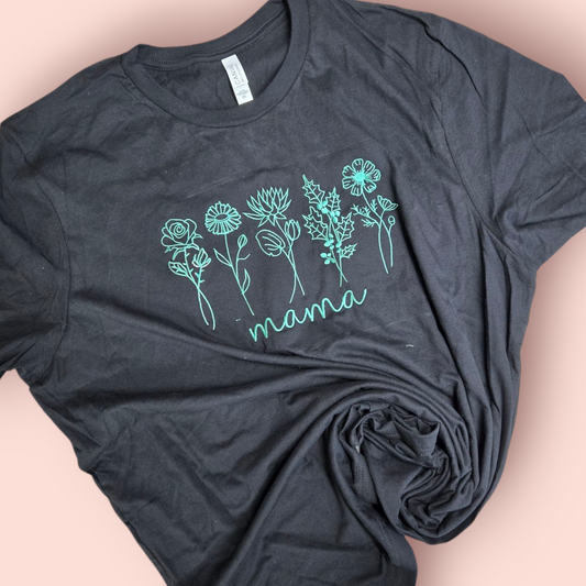Personalized Birth Flowers Mothers Day Shirts