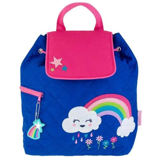 Blue Rainbow Quilted Backpack