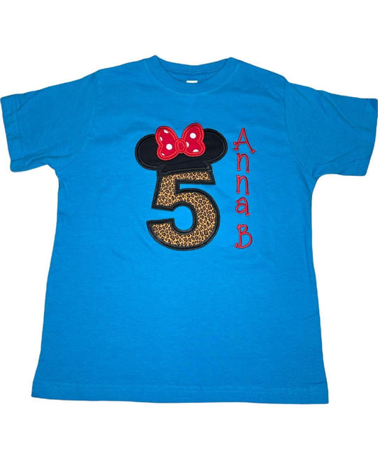 Minnie Mouse Inspired Birthday Tee
