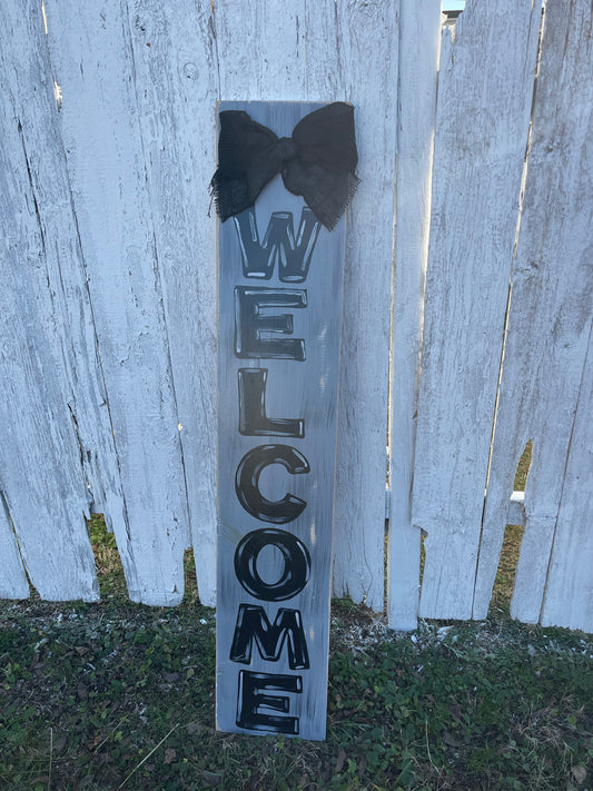 Gray Welcome Board