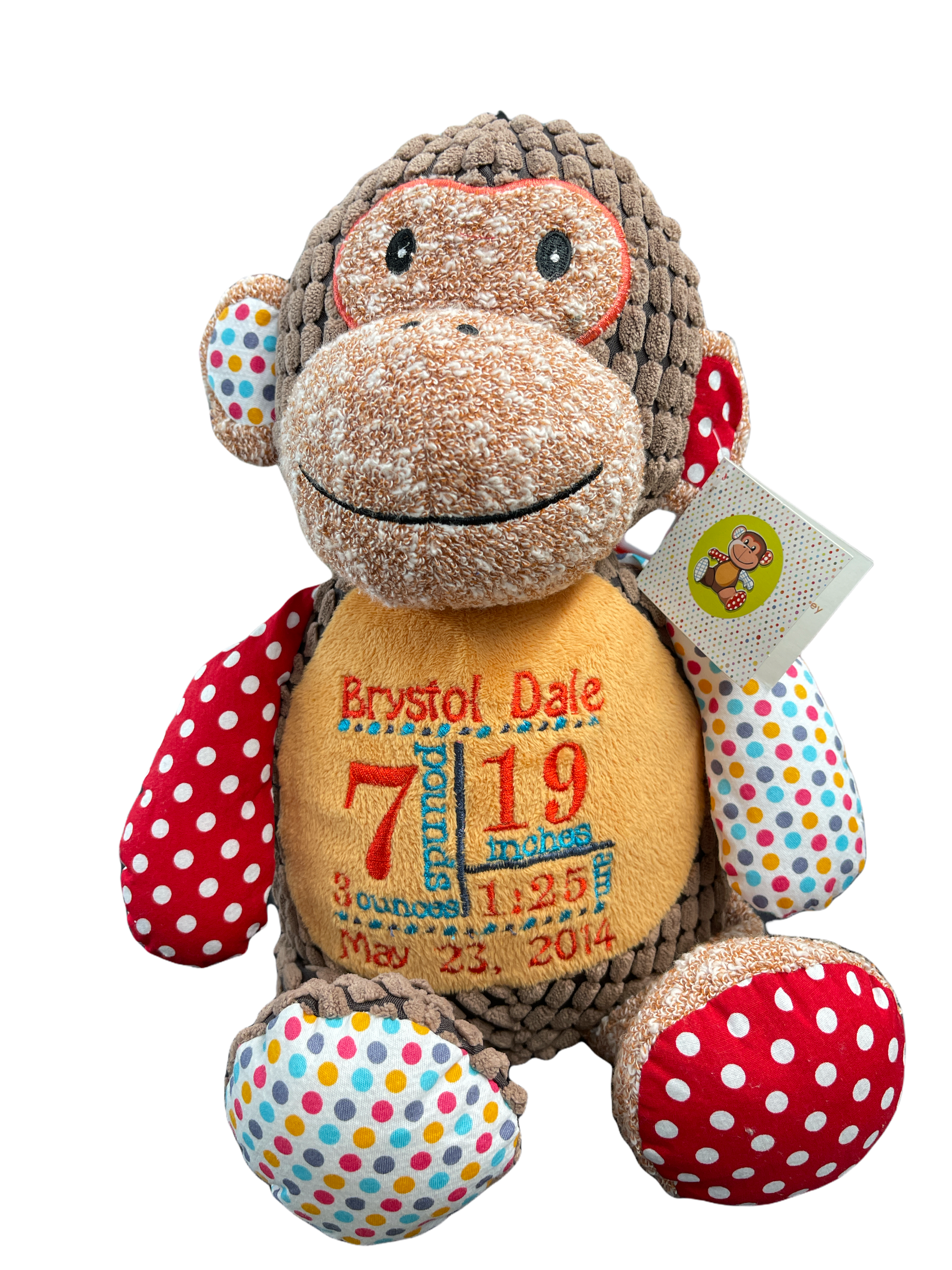 Embroidered Stuffed Robot Animal Cubbie Personalized Baby Gift