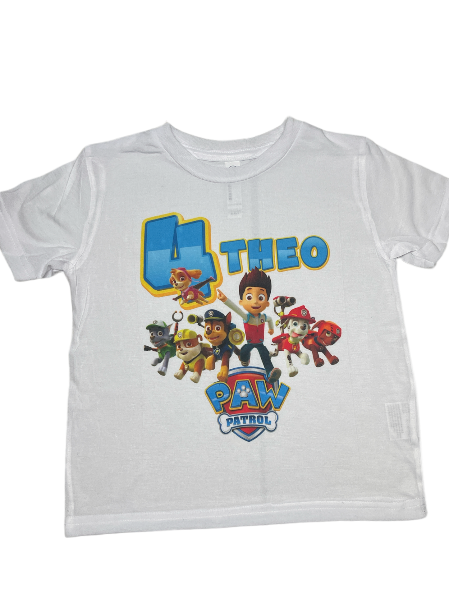 Paw Patrol Themed Birthday Tee – Polka Dots and Paislees