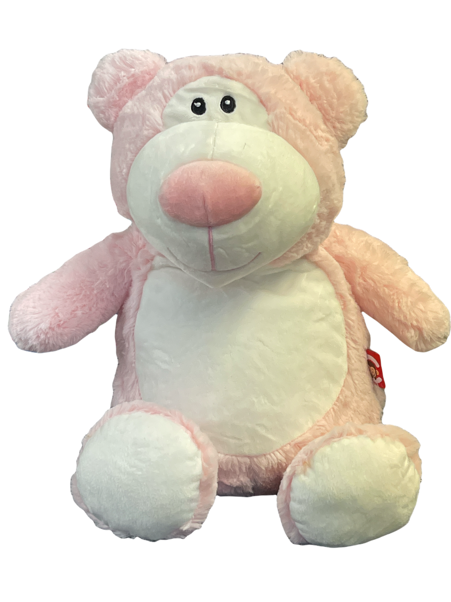 Embroidered Stuffed Pink Bear Animal Cubbie Personalized Baby Gift