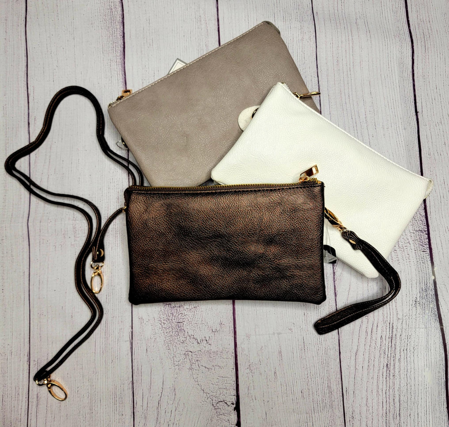 3 Compartment Crossbody Clutch